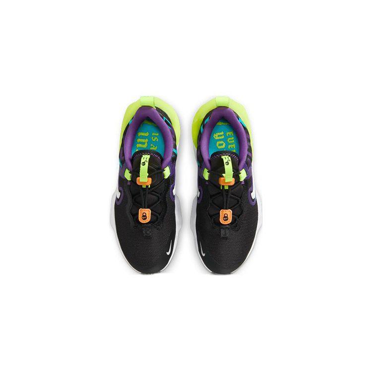 Nike Кроссовки детские Run Flow PS Black Teal Nebula Volt белые DZ4489-001