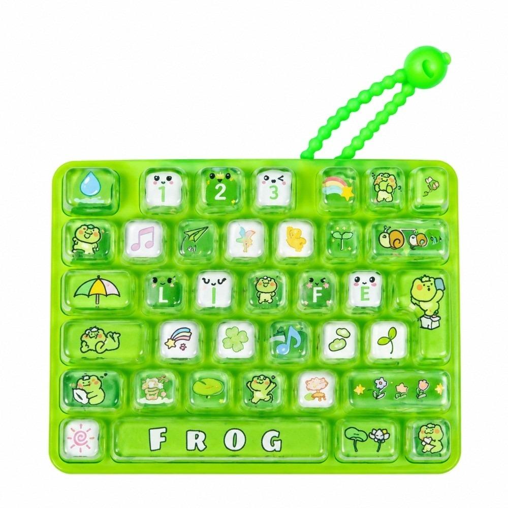 Mini 37 Keys Keyboard Keychain Cartoon Keyboard Clicker Keychain Sensory Clicker Toys Student Gift