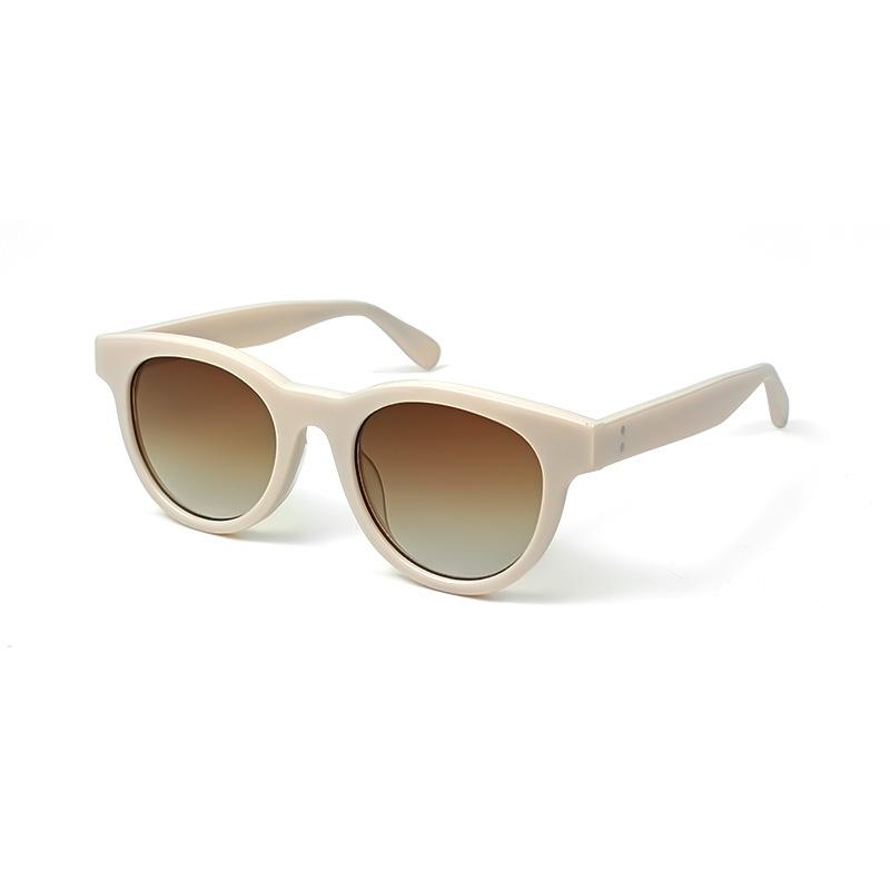 Dilireba's same style cat-eye sunglasses for women, white frame, vintage Korean style Lowry Men's Sunglasses