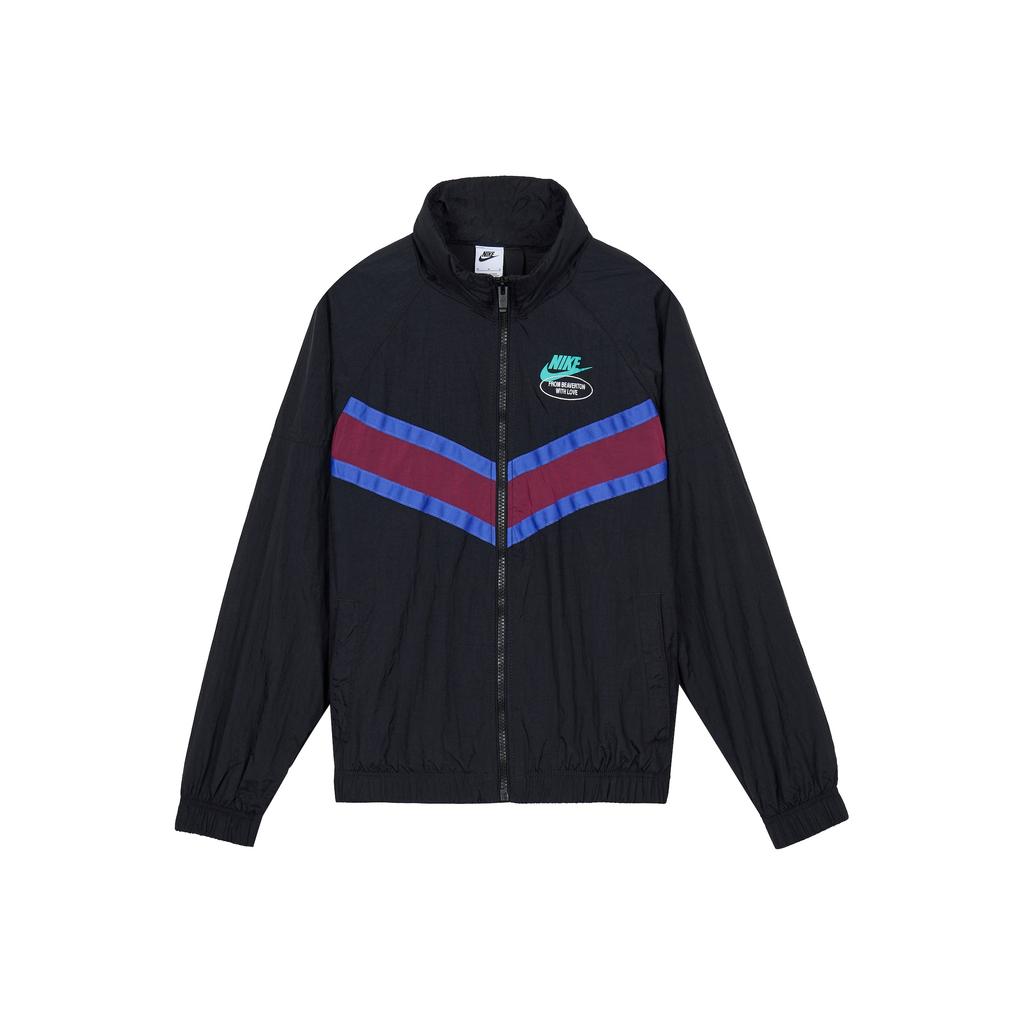 Nike Мужская куртка на молнии с воротником-стойкой и логотипом, черная DM5021-010