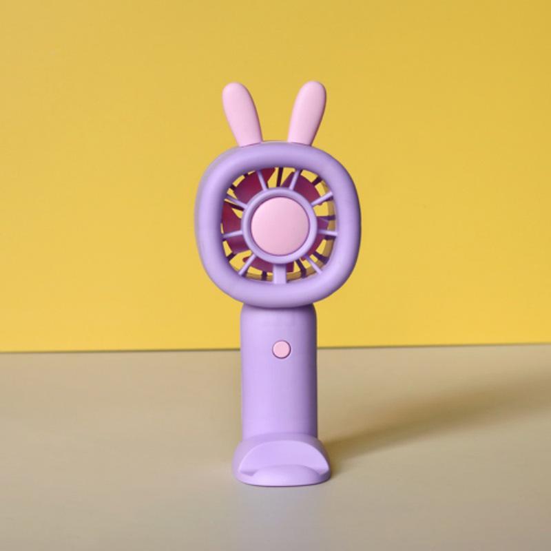 3-Speed Colorful Mini Handheld Electric Fan with Phone Holder and Base