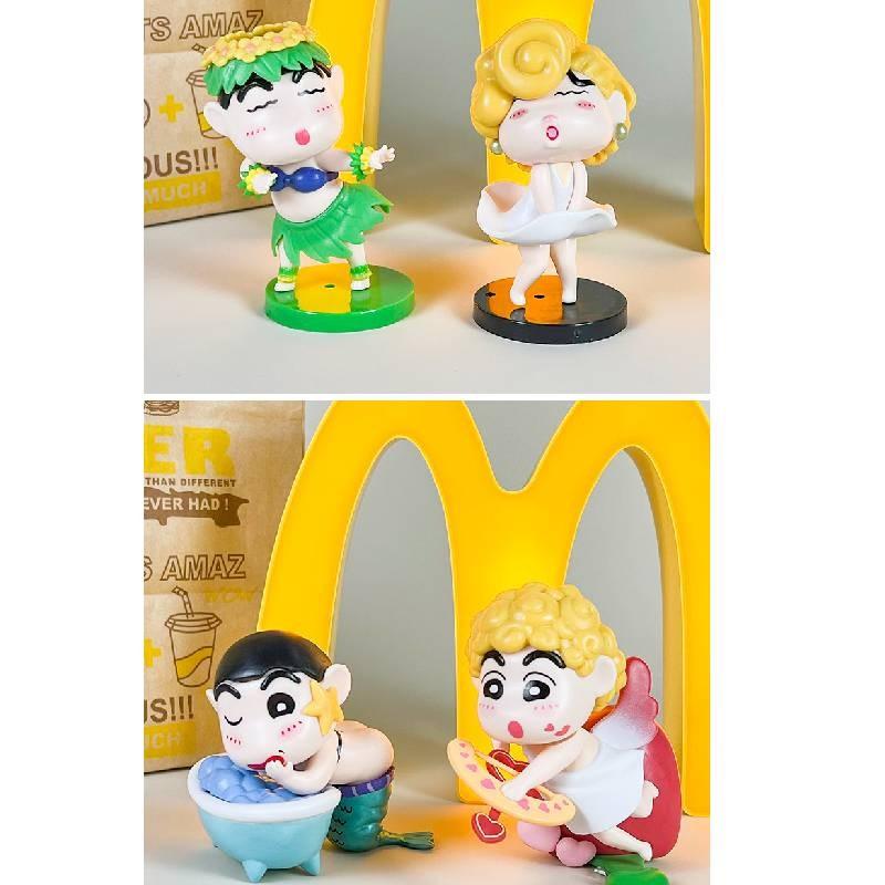 Funny Crayon Shin Chan Grass Skirt Maid Mermaid Angel Style Ornament Model