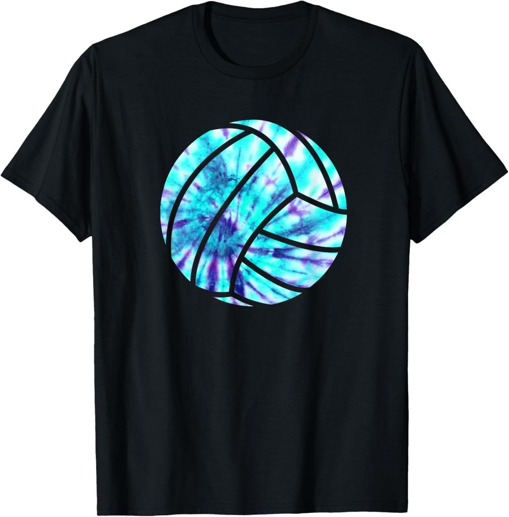 Volleyball Tie Dye Look Blue Purple Great For Boys & Girls T-Shirt