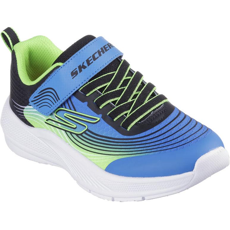 Skechers Детские кроссовки Microspec Advance Удобные Универсальные Нескользящие Прочные Низкие Повседневные Обувь для детей Повседневная обувь для детей Синий Черный Зеленый 403926L-BLLM