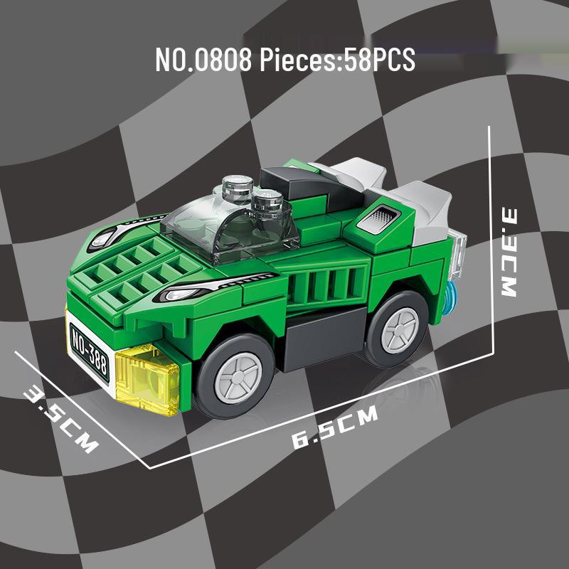 Образовательная модель гоночного автомобиля, совместимая с LEGO, игрушка из мини-строительных блоков