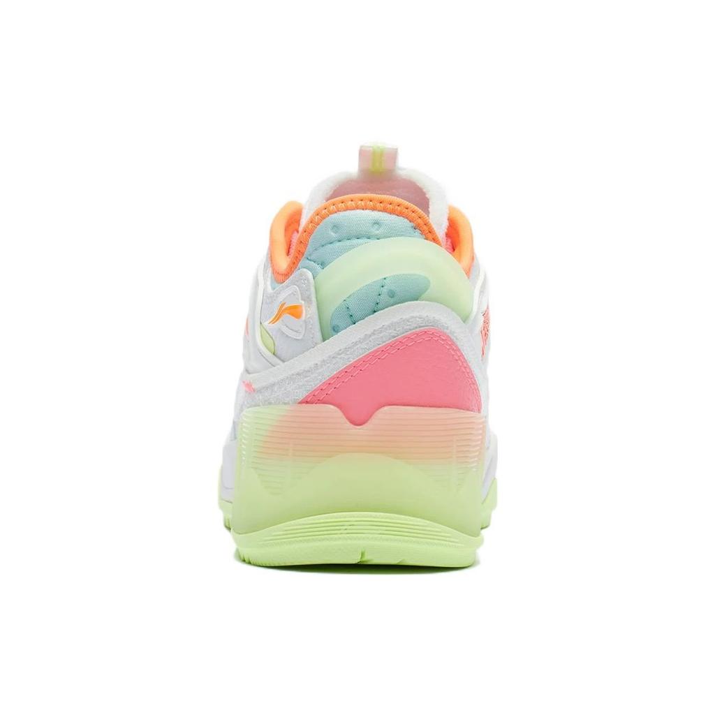 Li Ning CF Flash Star удобные повседневные амортизирующие легкие нескользящие дышащие кроссовки средней высоты женские кроссовки светло-зеленые AGCR290-4