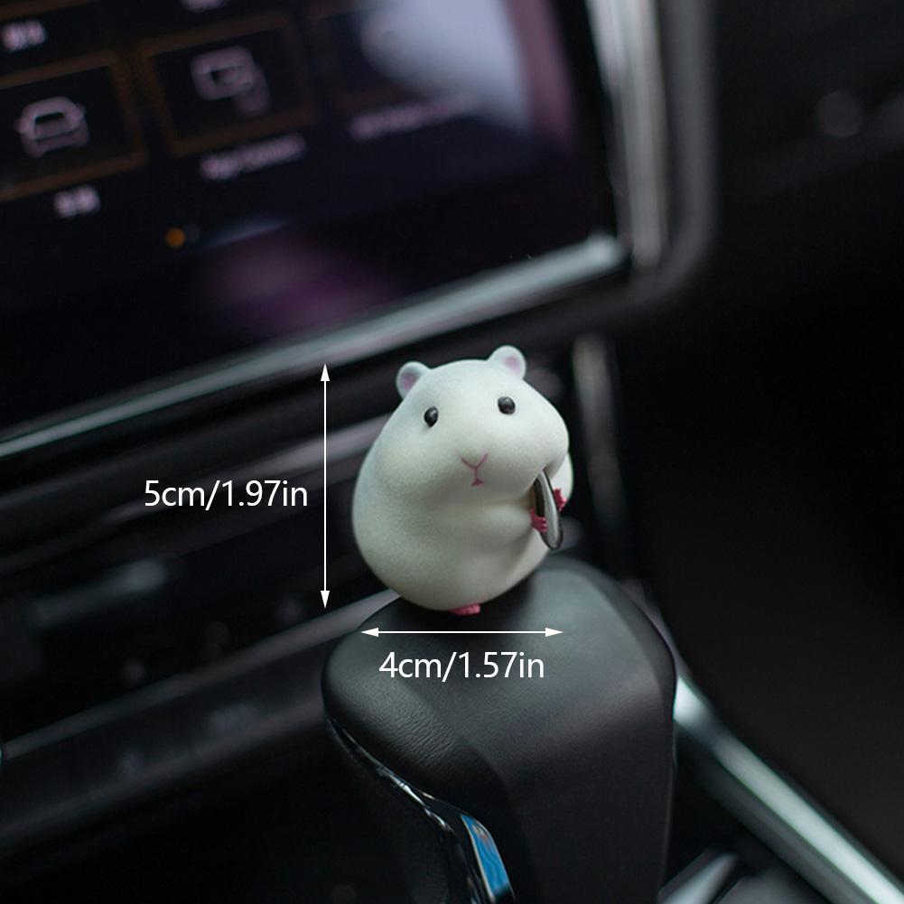 Cute Anime Stealing Hamster Car Interior Decoration Gourmet Hamster Figures Auto Dashboard Decoration For Car Accessories Woman