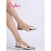 Shoetopia Остроносые Золотые Туфли Для Девочек-EU36