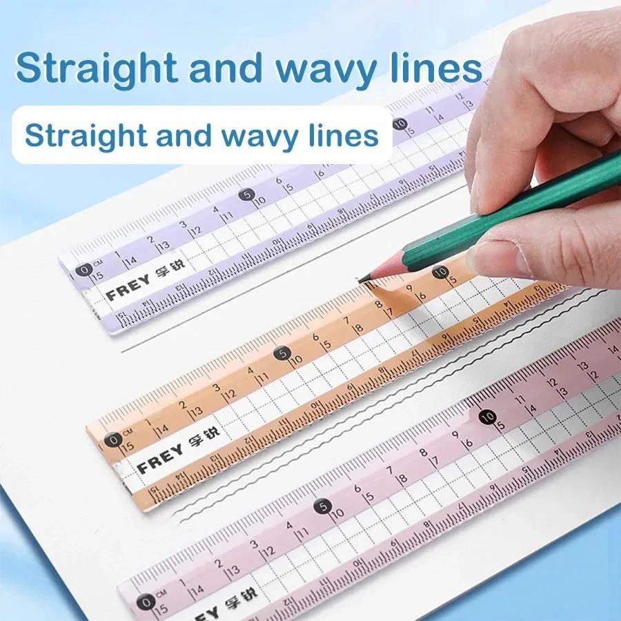 7pcs/ Set Math Geometry Ruler Multifunctional Drawing Tools For Students School Supplies Durable Engineering Design Stationery