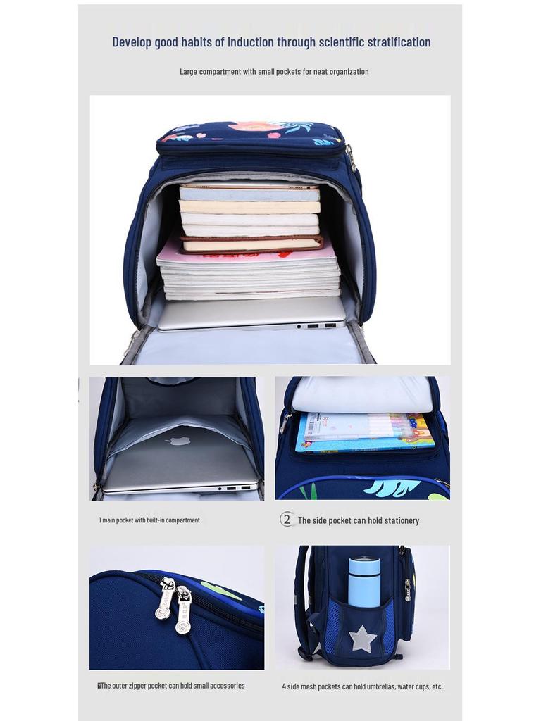 Детский школьный рюкзак на космическую тематику, для 1-6 классов, возраст 6-12 лет, поддержка спины для мальчиков и девочек