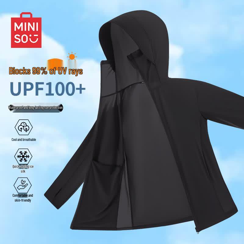 MINISO Мужская худи с защитой от солнца UPF100+ из ледяного шелка