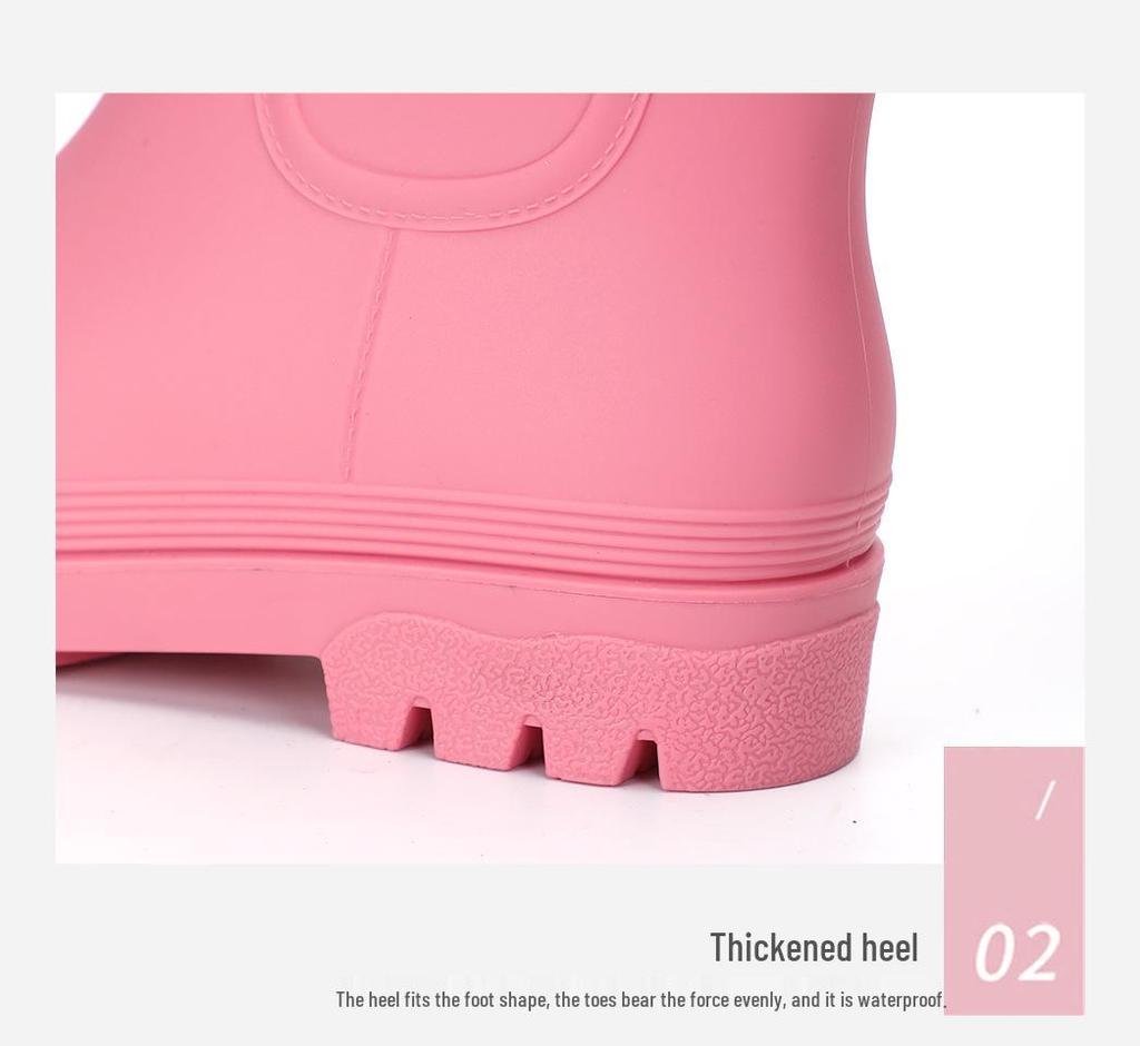 Женские водонепроницаемые резиновые сапоги на флисовой подкладке - Нескользящие, с толстой подошвой, Идеальны для походов в тропических лесах