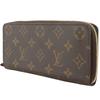 LOUIS VUITTON Portefeiulle Clemence Purse M60742 Zip Around Fuchsia Red Monogram canvas Women Used