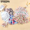Summer Children's Pants Skirt Girls' Wide Leg Five Quarter Shorts Baby Sleepwear Girls' Short Children's Clothing