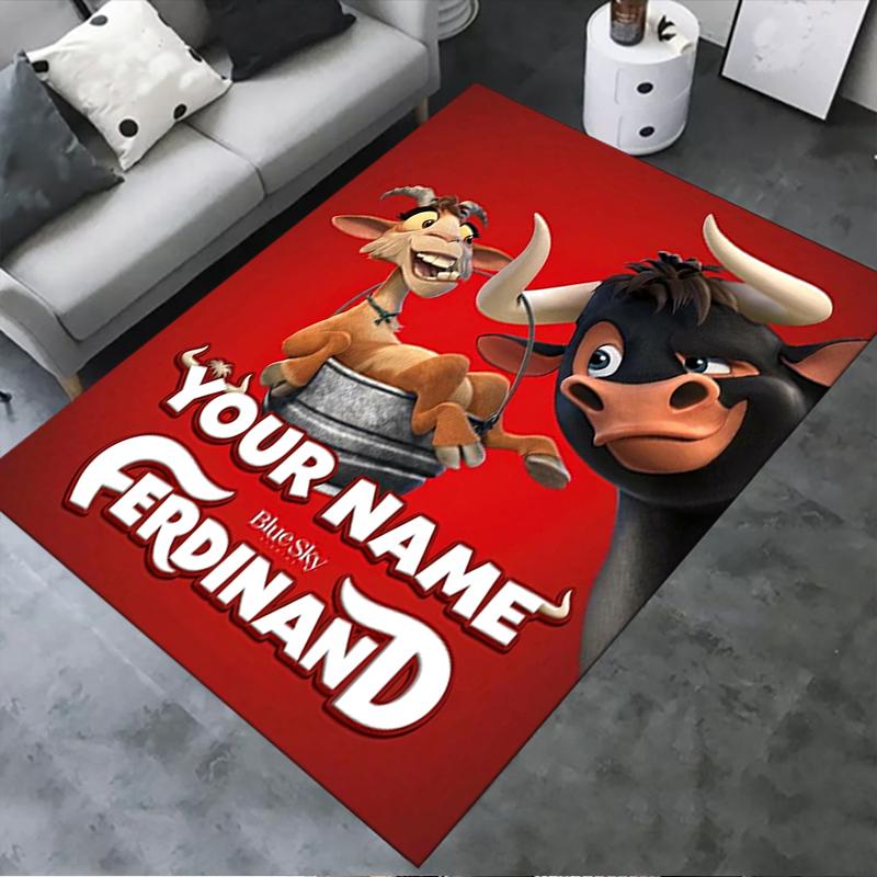 Custom Name Ferdinand Carpet Rug for Living Room Bedroom Home Sofa Decoration,Kids play Non-slip Floor Mat