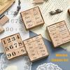 DIY Week Month Wooden Log Rubber  Stamp Set