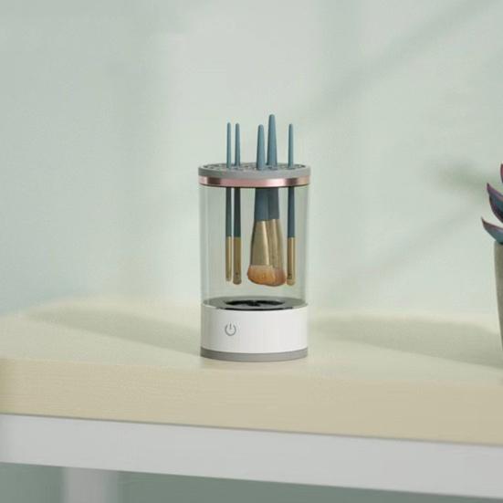 Электрический очиститель для кистей для макияжа USB Автоматическая машина для чистки косметических кистей Многофункциональная сушилка для косметических кистей Держатель Контейнер для мытья инструментов