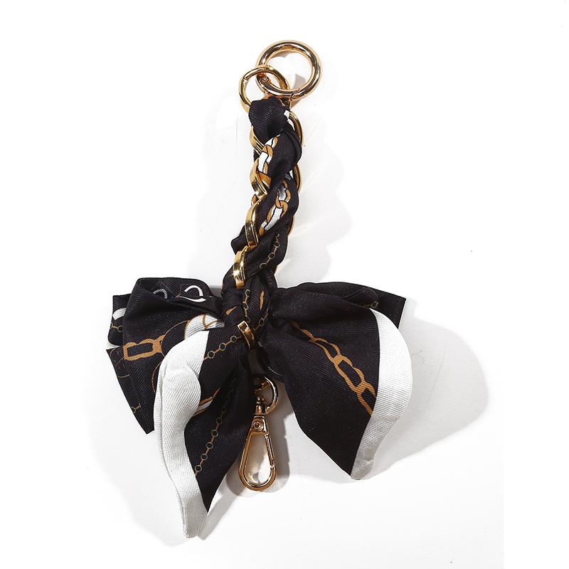 Творческий элегантный большой бант шарф брелок женский рюкзак сумка-тоут багаж подвеска милый автомобиль брелок модный брелок цепочка