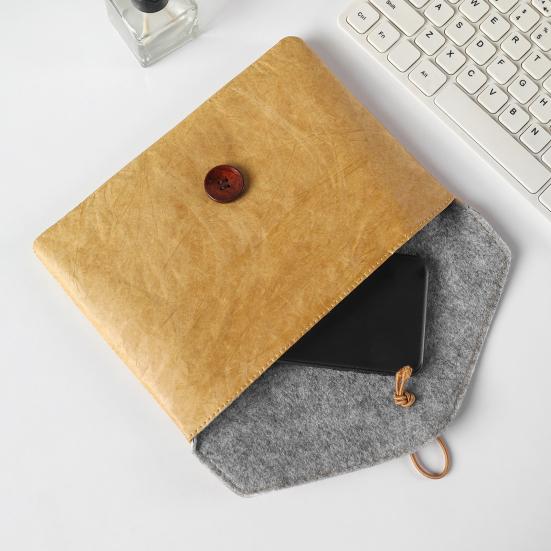 Бумажная папка-конверт Tyvek с вкладышем, держатель для портфолио на кнопке, защитный чехол для планшета iPad, органайзер для документов и канцелярских принадлежностей