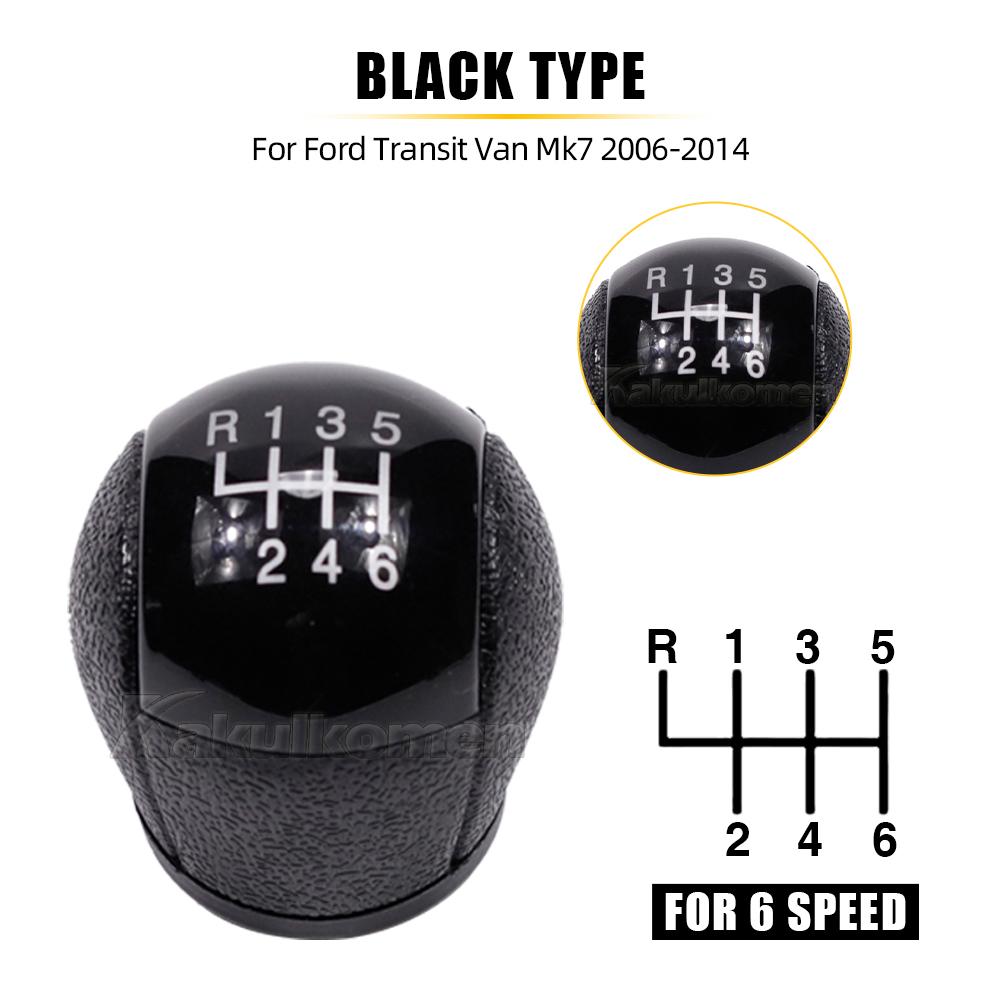 High Quality 6 Speed Manual For Ford Transit Van MK7 (2006-2014) Gear Stick Shift Knob Lever Stick Black Sliver Car Styling