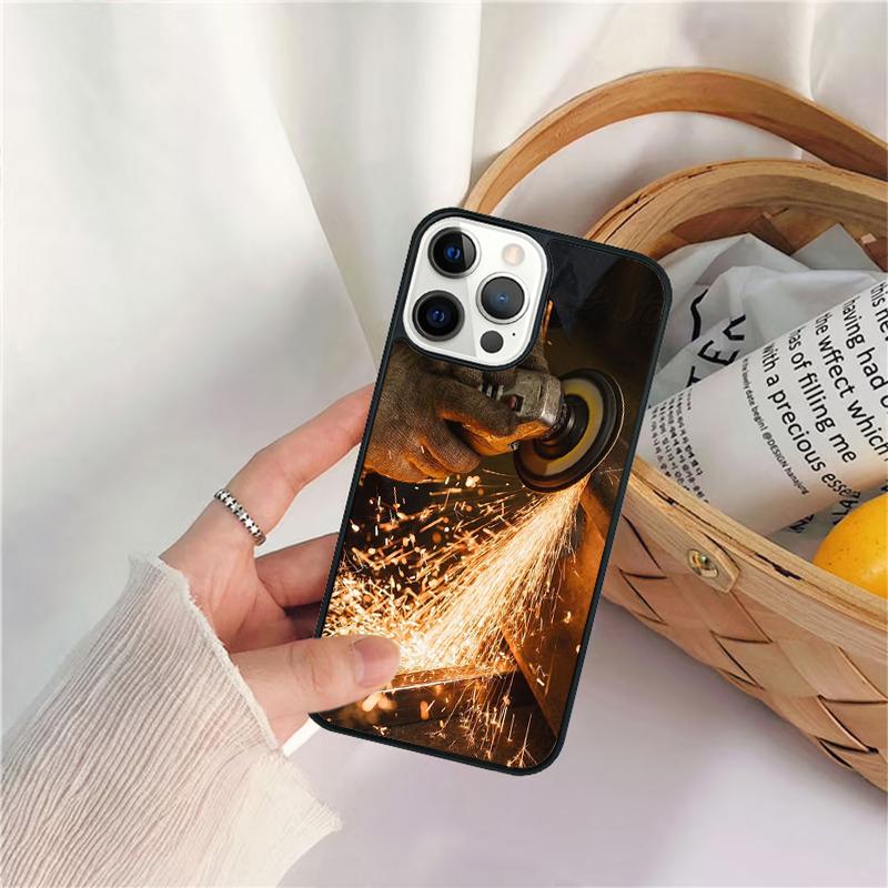 Welder Welding Hot Metal Worker Phone Case For for iPhone 17 Air 16 15 14 11 12 13 Pro MAX Plus coque Cover Shell