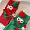 Christmas Party Gloves for Various Ages Soft Knitted Gloves Lovely Festival Theme Hand Gloves/Socks for Family Member