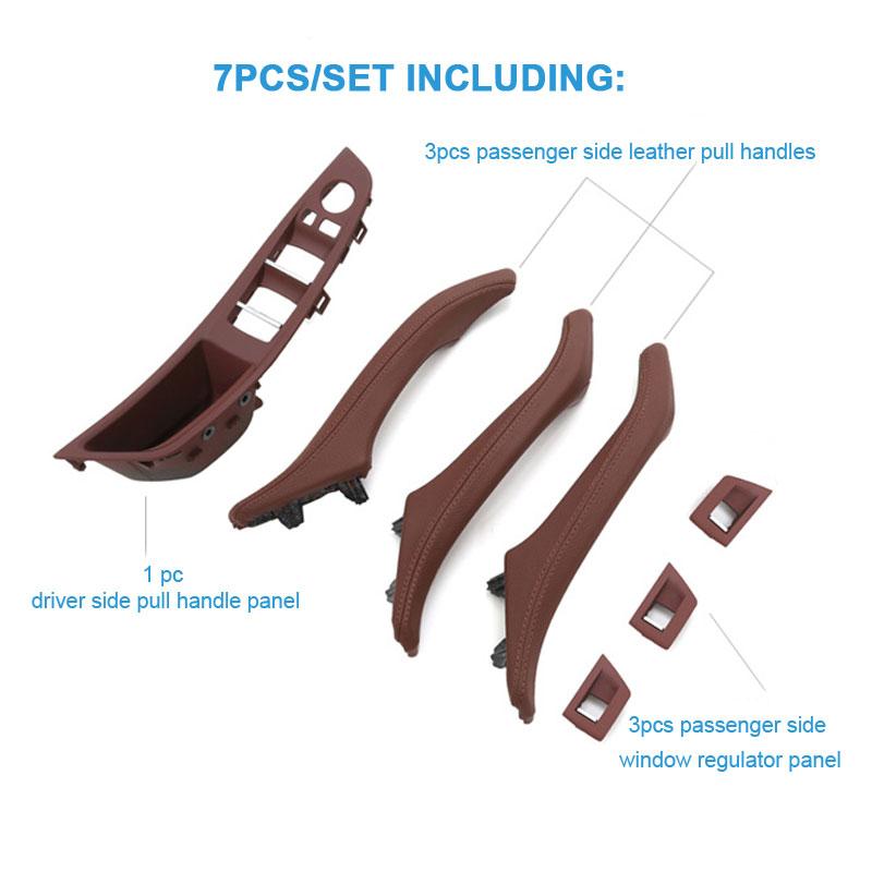 LHD RHD 6 цветов 7 шт. кожаные ручки для межкомнатных дверей замена для BMW 5 серии F10 F11 F18 520 523 525 528 530