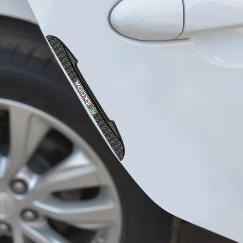 AEC1 Car Door Edge Anti-collision Protector Bar Stickers Silicone Car Side Protection for Skoda Octavia Fabia Rapid Superb Kodiaq