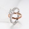 X-shaped Diamond Inlaid Women's Fashion Simple Little Ring Ring