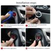 Car Interior One-Key Start Ignition Engine Stop Push Switch Button Protective Cover Sticky Cover Car Interior Decoration