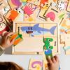 Wooden Material Kids Wooden Puzzle Cartoon Design Educational Jigsaw Toys  Early Education