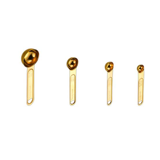 Набор мерных ложек из нержавеющей стали, двухсекционные весы, эргономичная ручка, мерный стакан