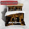 3pcs Duvet Cover Set (1*Duvet Cover + 2*Pillowcase, Without Core), Custom Name Neymar Jr Pattern Bedding Set, Home Bedroom Decor Gift