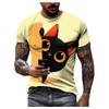 3D Printed Cute Big Eyes Cat T Shirt For Men Funny Pattern Short-Sleeved Tees Harajuku Streetwear Tops O-Neck T-Shirt Clothes