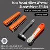 1/4Inch Hex Head Allen Wrench Screwdriver Drill Bit Set Metric Imperial Magnetic Tip 25/60mm Ratchet Wrench Hand Tools Accessory