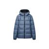 Pure Color Casual Hooded Down Jacket Men Outerwear Checkerboard-Grey 152317909-2