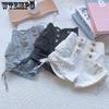 Girls' Denim Shorts Summer Drawstring Thin Children's Shorts