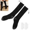 Electric Heated Socks Soft Thicken Cotton USB Rechargeable Battery Thermal Socks Grey Black