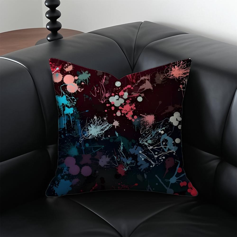 pop Street fashion graffiti art patterns Cushion Cover Pillow Case Antidustmite Invisible zipper silky plush cushion