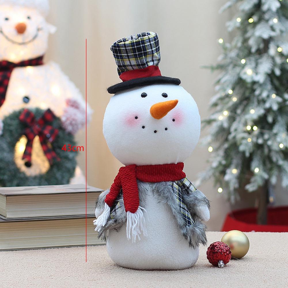 Funny Christmas Snowman Doll Delicate Snowman Figure Christmas Window Decoration  Home Decoration