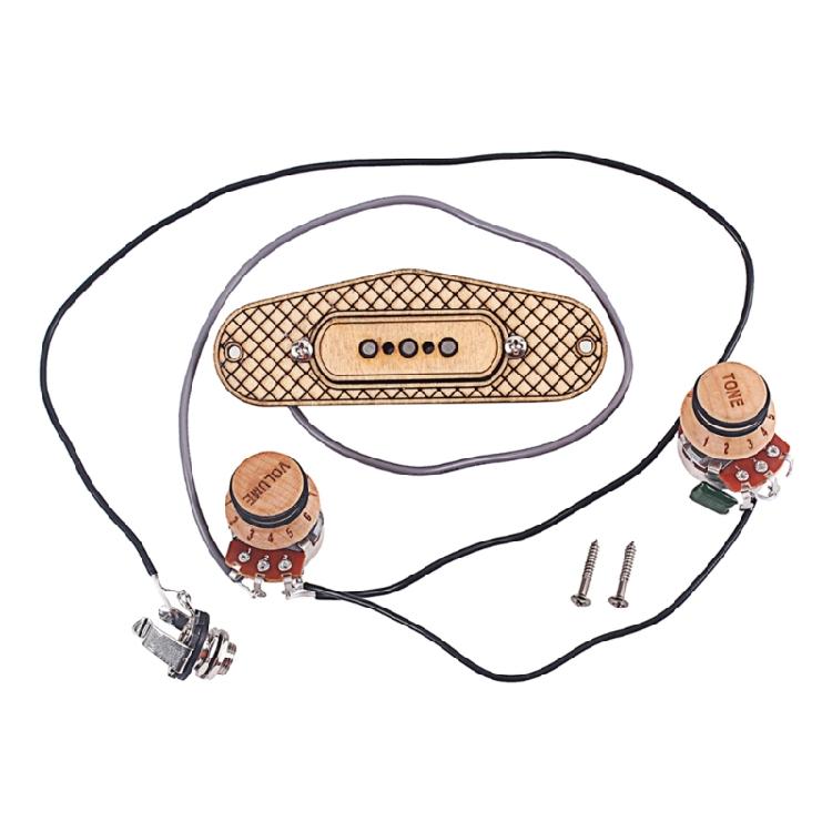 3-полюсный звукосниматель Humbucker Jack для 3-струнной гитары из сигарной коробки Аксессуары для гитары