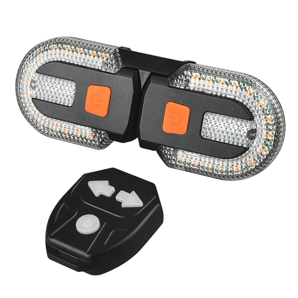 Bike Turn Signal Lights Rechargeable Led Turn Rear Lights Waterproof Bike Warning Lamps with Remote Control for Night