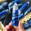 Natural Lapis Lazuli Tower Blue Single Pointed Obelisk Quartz Crystal for Home Decor,  Gift for Christmas