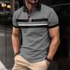 2025 Amazon Cross Border Men's Digital Printed Collar Button Short Sleeve Outdoor Casual Polo Shirt New
