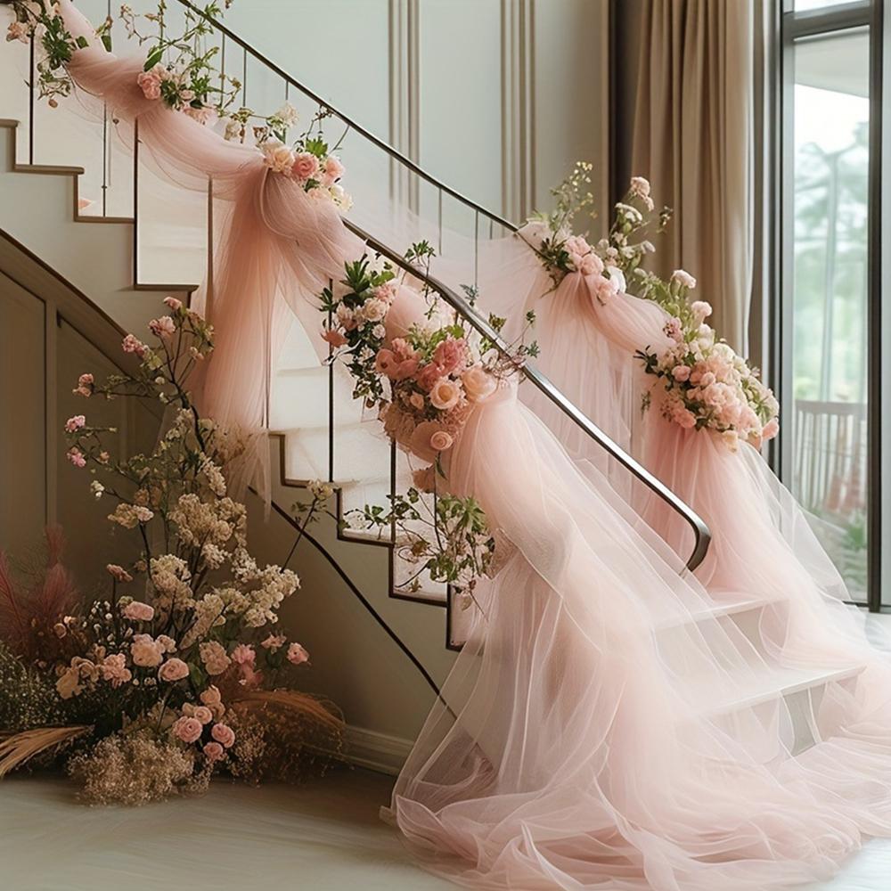 Свадебная арка, драпировочная ткань, прозрачная сетка, марля для Пасхи, девичника, задний план для вечеринки на открытом воздухе, арки, украшение для церковной церемонии