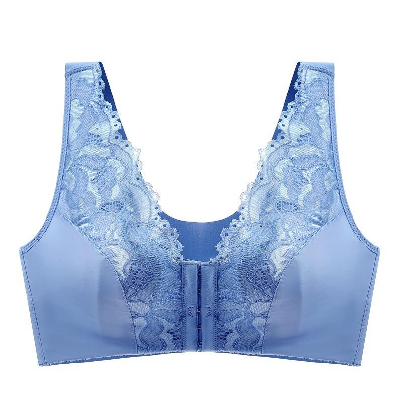 Sexy Large Size Bras for Women Push Up Bras Front Closure Brassiere Femme Wireless Lace Bras Intimate Lingerie