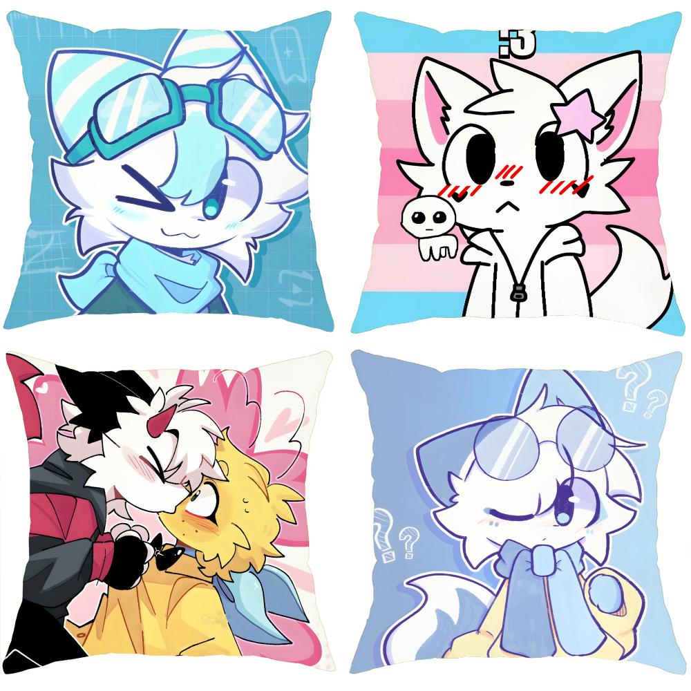 Мультяшная Наволочка F-Furry F-fandom Удобная Двусторонняя Наволочка Идеально Подходит для Автомобиля Дивана Спальни и Других Мест