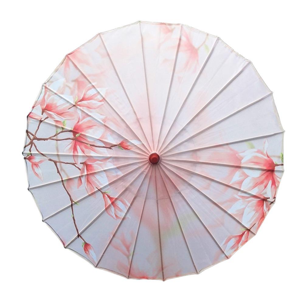 Waterproof Silk Cloth Women Umbrella Rain Proof Costume Parasol Flower Oil Paper Umbrella Party
