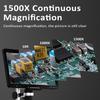 Цифровой паяльный микроскоп DM12 1500X 10,1-дюймовый IPS-экран Фотовидеомикроскоп Монетный микроскоп