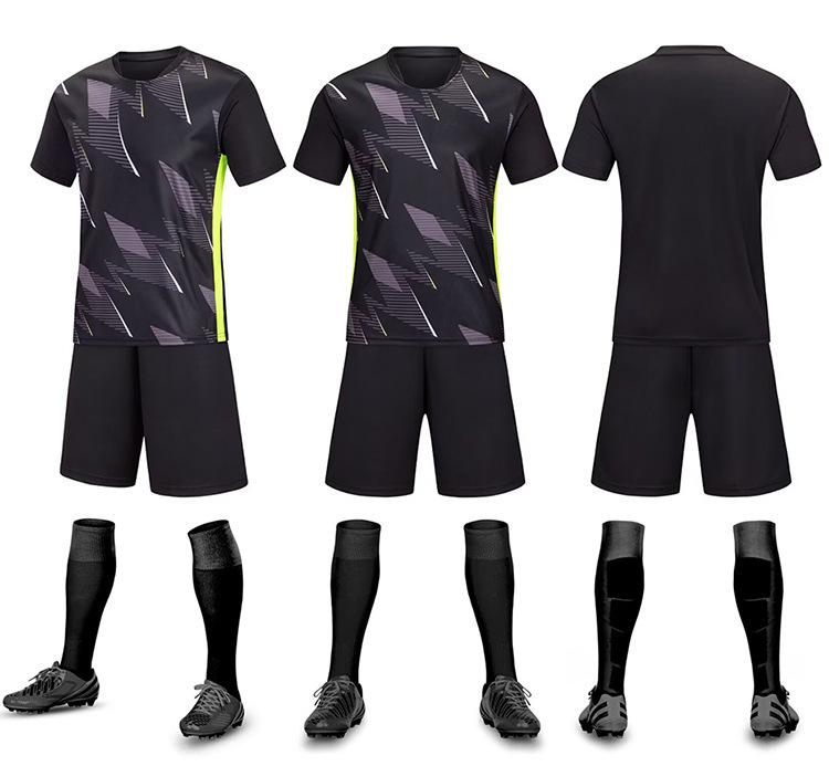 Football Suit Competition Short Sleeve Primary School Children's Training Suit Team Suit Sports Printed Football Suit Quick Drying Men and Women